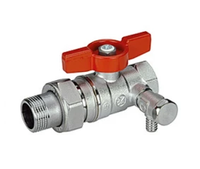 Кран шаровой Giacomini R259DS R259SX003 1/2″ Ду15 Ру42 стандартнопроходной, со спускным устройством, двухходовой, латунь CW617N, хромированный, уплотнение - PTFE, внутренняя резьба / наружная резьба, ручка-бабочка, с отводом