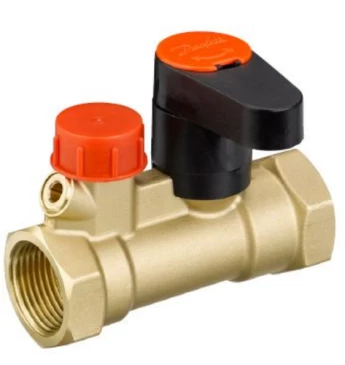 Клапан запорный Danfoss MSV-S 1 1/2″ Ду40 Ру20 Kvs=25.7м3/ч латунный, внутренняя резьба, без ниппелей, рукоятка