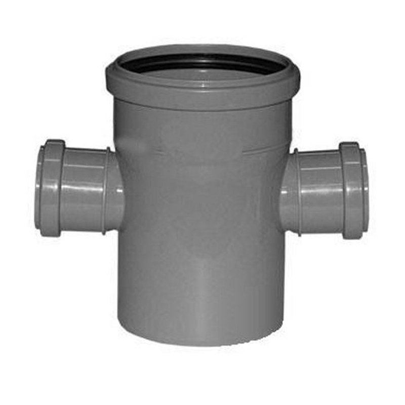 Крестовина ПП (полипропилен) для канализации (полипропилен) для канализации прямая 90гр. Дн 110-50-50, с уплотнительным кольцом