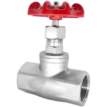 Клапан запорный VSO3131M-2W-T-S 1/2″ Ду15 Ру16 WDVF двухходовой резьбовой, корпус - нержавеющая сталь CF8/AISI 304, внутренняя/внутренняя резьба, управление - штурвал