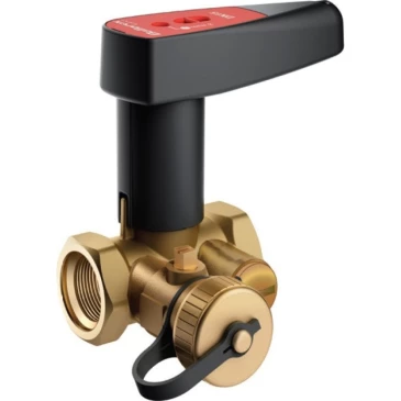 Клапан запорный BROEN BASIC 1/2″ Ду15 Ру25 Kvs=1.8м3/ч латунный, внутренняя резьба, рукоятка