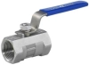 Кран шаровой АДЛ Bv16 1/4″ Ду8 Ру63 стандартнопроходной, двухходовой, нержавеющая сталь CF8M, уплотнение - PTFE, внутренняя резьба, ручка-рычаг