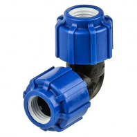 Угольник (отвод) 90гр.компрессионный PN 16 для ПЭ Ду 63 Угольник (отвод) 90гр.компрессионный PN 16 для ПЭ Ду 63